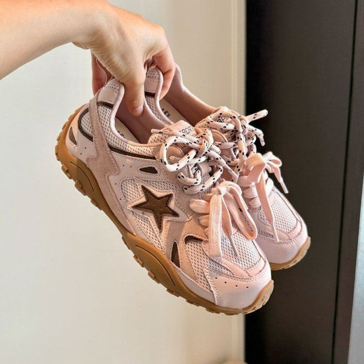 Damen sportliche Sneakers mit atmungsaktiver Mesh-Oberfläche und rutschfester Sohle R&B
