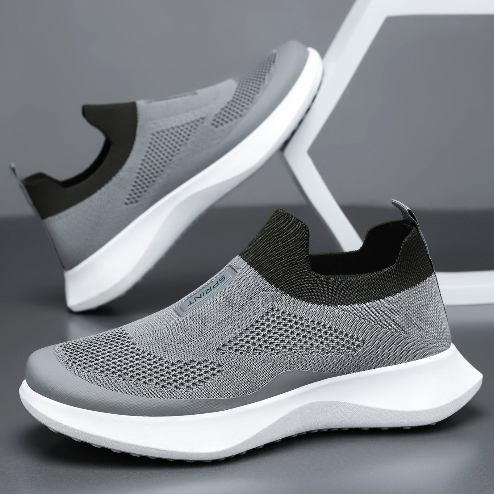 Damen Freizeit-Sneaker mit elastischem Mesh-Obermaterial von R&B