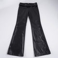 Damen modische Flared-Hosen aus Lederimitat R&B