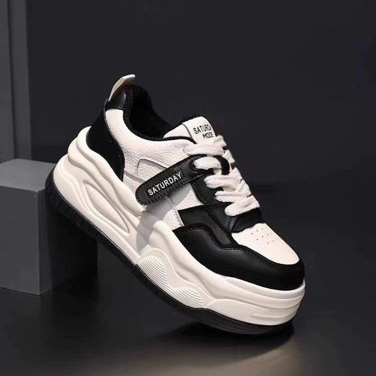 Damen Chunky Sneakers mit trendiger Plateau-Sohle und seitlichem Klettverschluss R&B