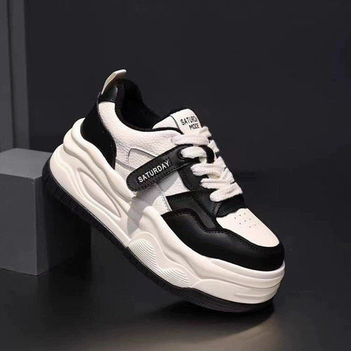 Damen Chunky Sneakers mit trendiger Plateau-Sohle und seitlichem Klettverschluss R&B