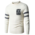 Herren Sportlicher Wollpullover mit strukturiertem Logo R&B