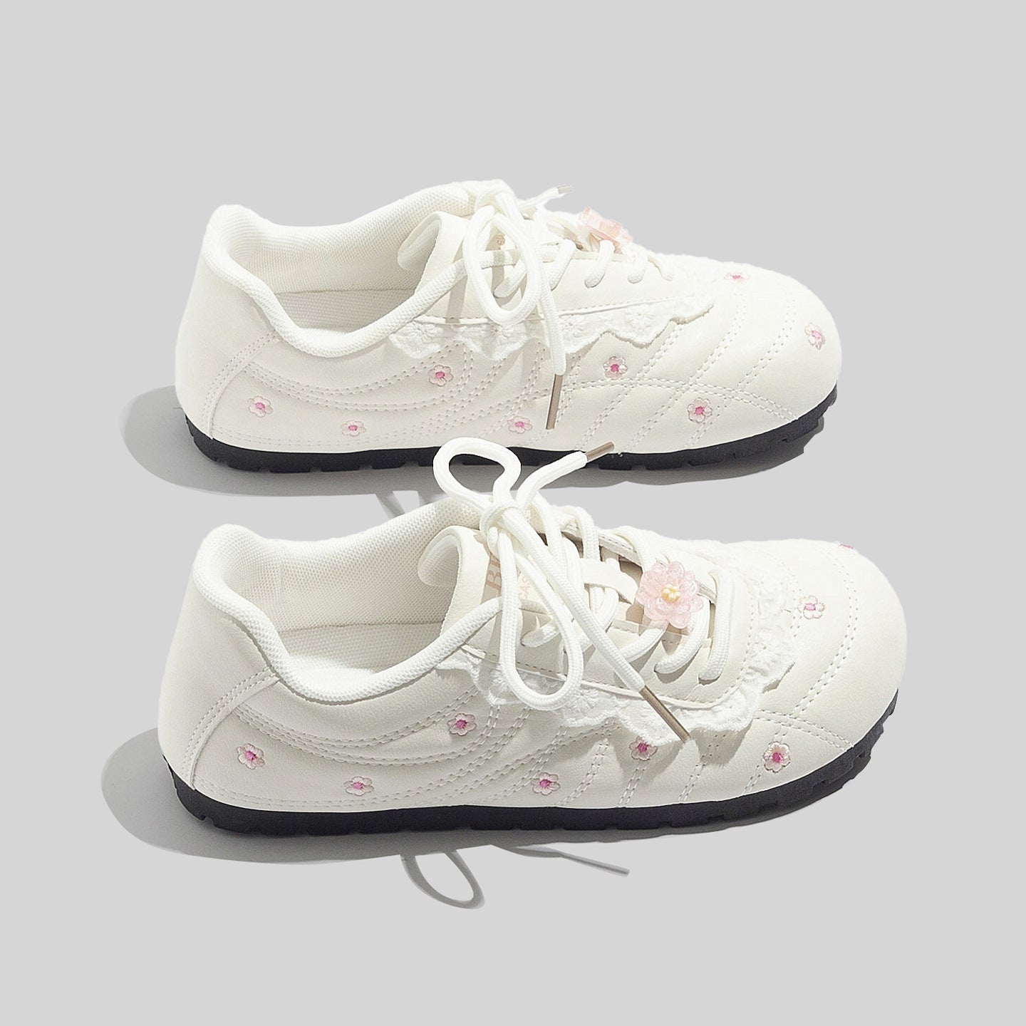 Damen Sneakers mit floralem Design und komfortabler Sohle