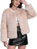 Damen trendige Kunstpelzjacke R&B