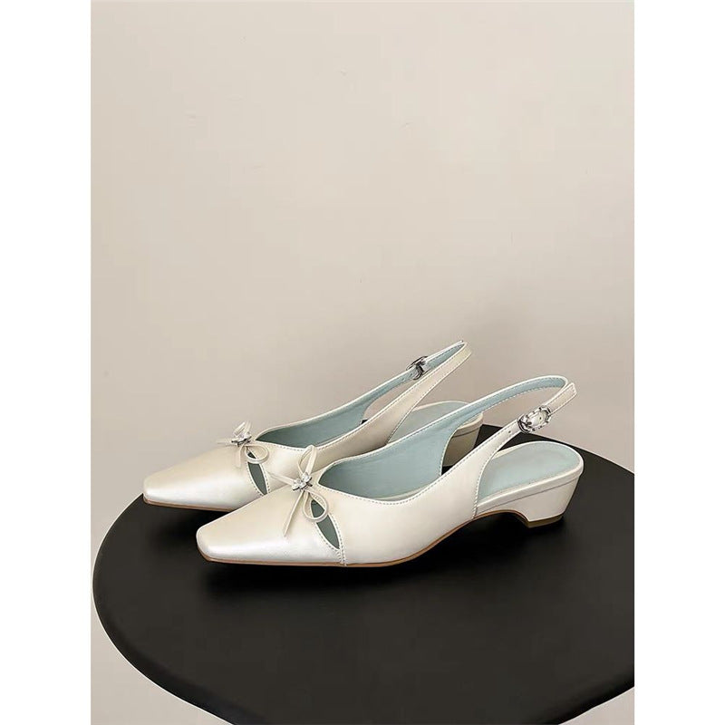 Damen Slingback-Pumps mit funkelnder Schleifenverzierung R&B