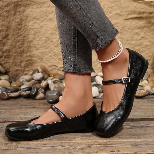 Damen Ballerinas mit elegantem Riemchenverschluss R&B