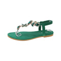 Damen elegante Zehentrenner-Sandalen mit funkelndem Strass R&B