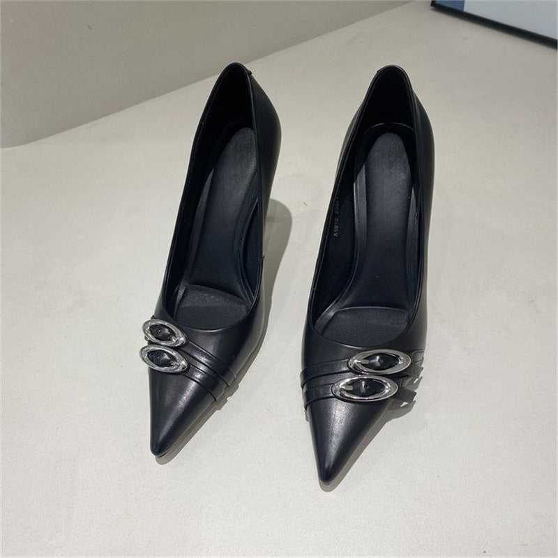 Damen elegante High Heel Pumps mit Schmuckakzent R&B