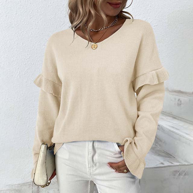R&B | Einfarbiger Strickpullover Für Kalte Tage