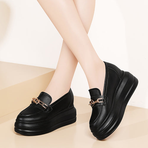 Damen modische Plateau-Schuhe mit eleganter Schnalle R&B