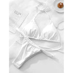 Damen Triangel-Bikini mit verstellbaren BindR&Bändern und elastischem Bund R&B