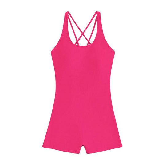 Damen Einteiler Badeanzug mit modernem Cross-Back-Design R&B