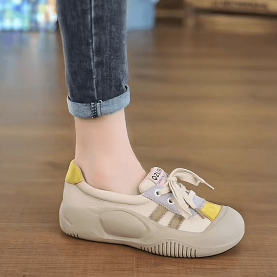 Damen Sportliche Sneaker mit modischem Schnür-Design R&B