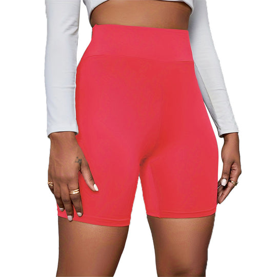 Damen Hochtaillierte Sportshorts mit komprimierendem Effekt und atmungsaktivem Material R&B