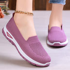 Damen Slip-On Laufschuhe mit luftdurchlässigem Strickdesign und dämpfender Sohle R&B