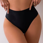 Damen Hoch geschnittene Bikini-Hose mit figurformendem Schnitt und seitlichen BindR&Bändern R&B
