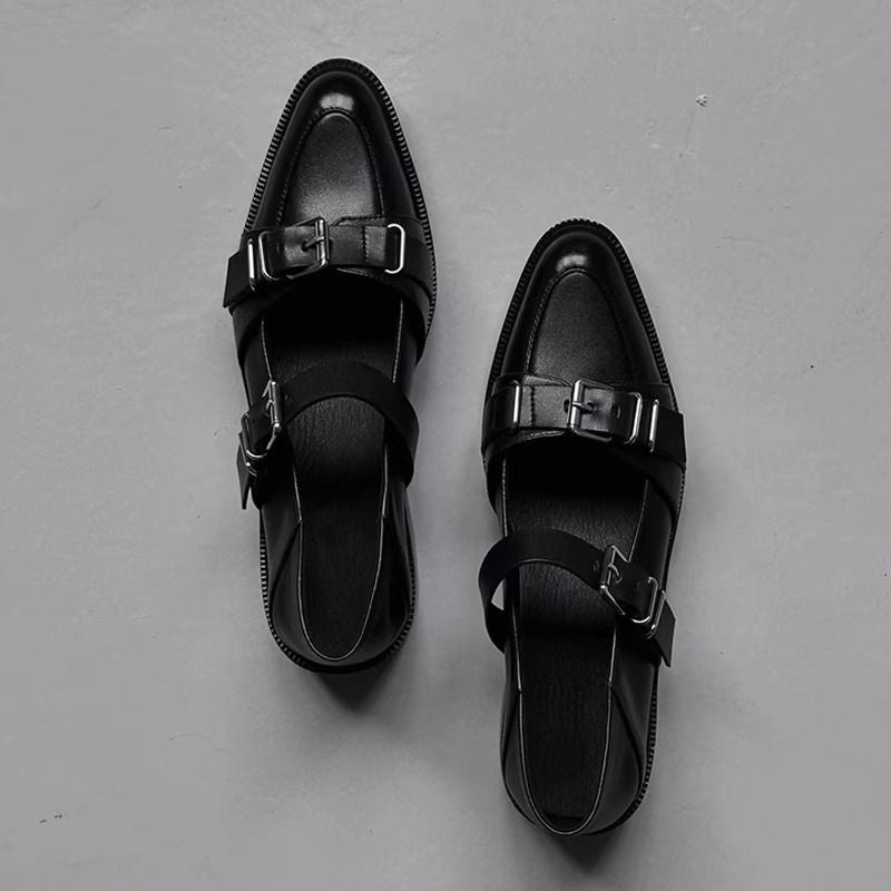 Damen elegante Schnürschuhe mit modischer Schnallenverzierung R&B