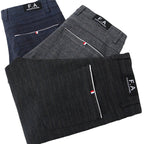 Herren moderne Chinohose mit elastischem Bund und seitlichen Taschen R&B