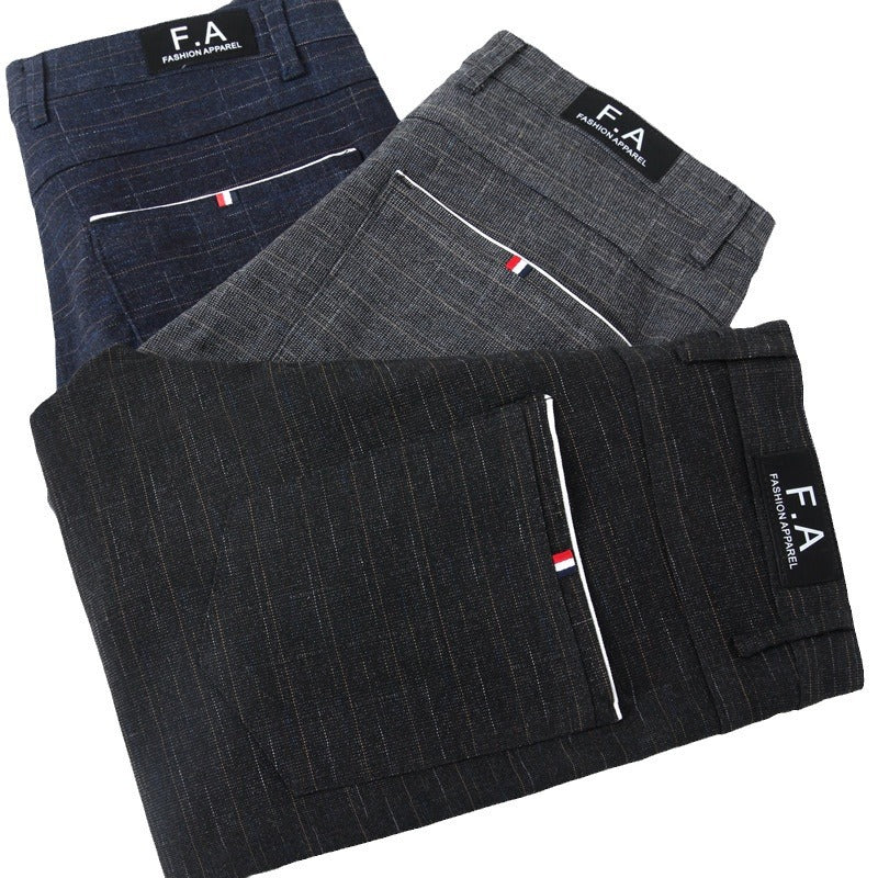 Herren moderne Chinohose mit elastischem Bund und seitlichen Taschen R&B