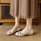 Damen Ballerinas mit modischen Riemchen und dekorativen Schnallen