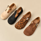 Damen Mokassins mit modischem Riemen und bequemer Sohle R&B