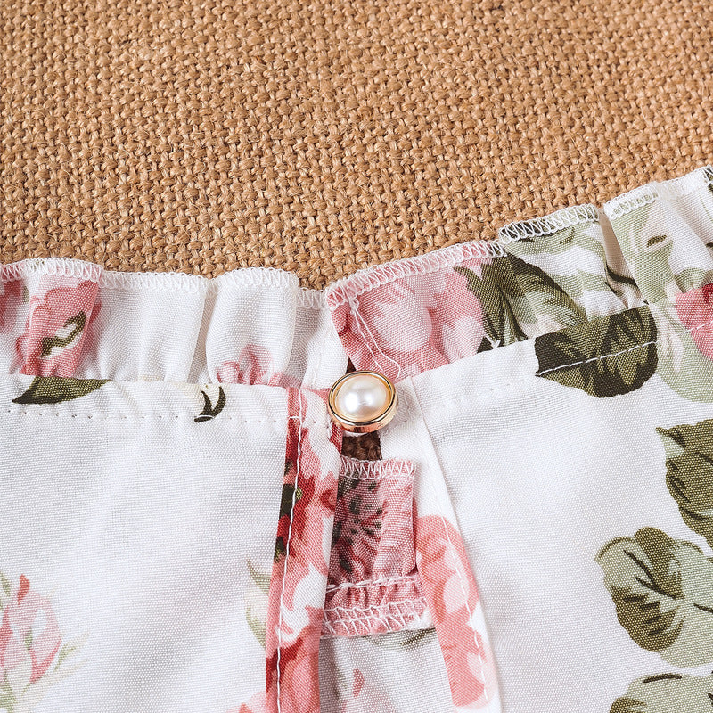 Damen Bluse mit Rüschendetails und floralem Muster R&B