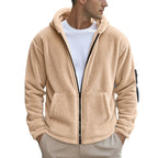 Herren Fleecejacke mit hohem Kragen und Wärmeisolierung R&B