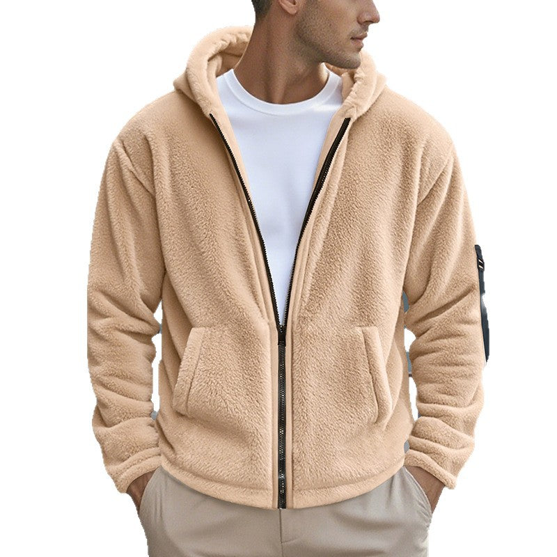 Herren Fleecejacke mit hohem Kragen und Wärmeisolierung R&B