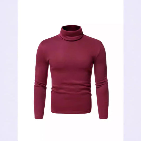Herren Rollkragenpullover aus weichem Baumwollmix mit körperbetontem Schnitt R&B