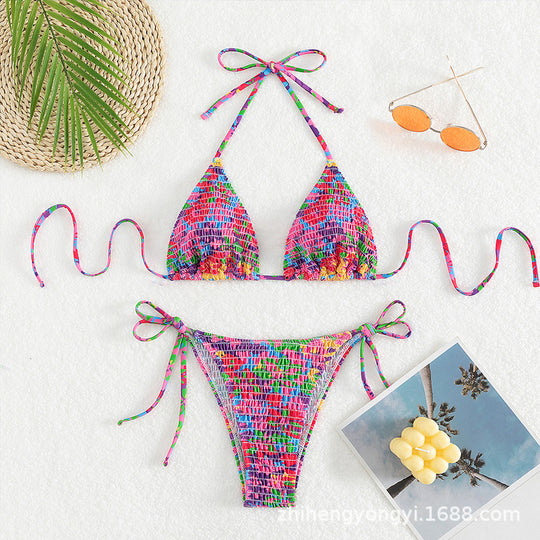Damen Bunte Triangle-Bikini R&B
