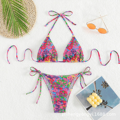 Damen Triangel-Bikini mit fröhlichem Rüschendesign R&B