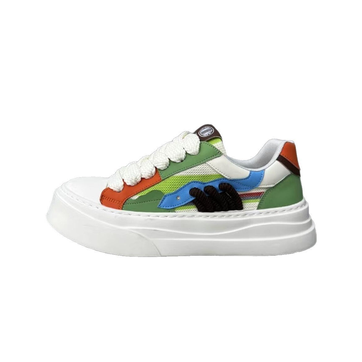 Damen Modische Plattform Sneakers mit einzigartigen grafischen Mustern und bequemer Sohle R&B