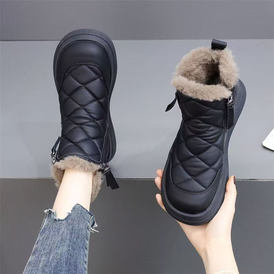 Damen gepolsterte Winterstiefel mit Fleecefutter R&B