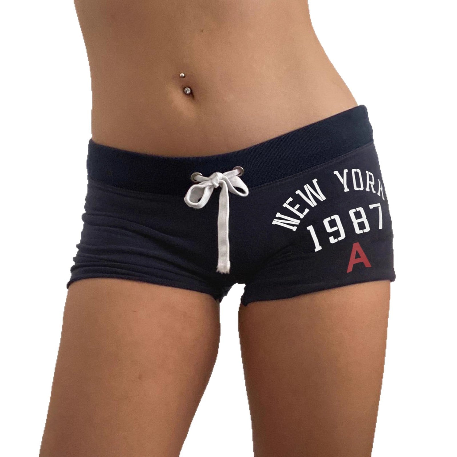 Damen Sportliche Badeshorts mit hohem Bund und verstellbarem Kordelzug R&B