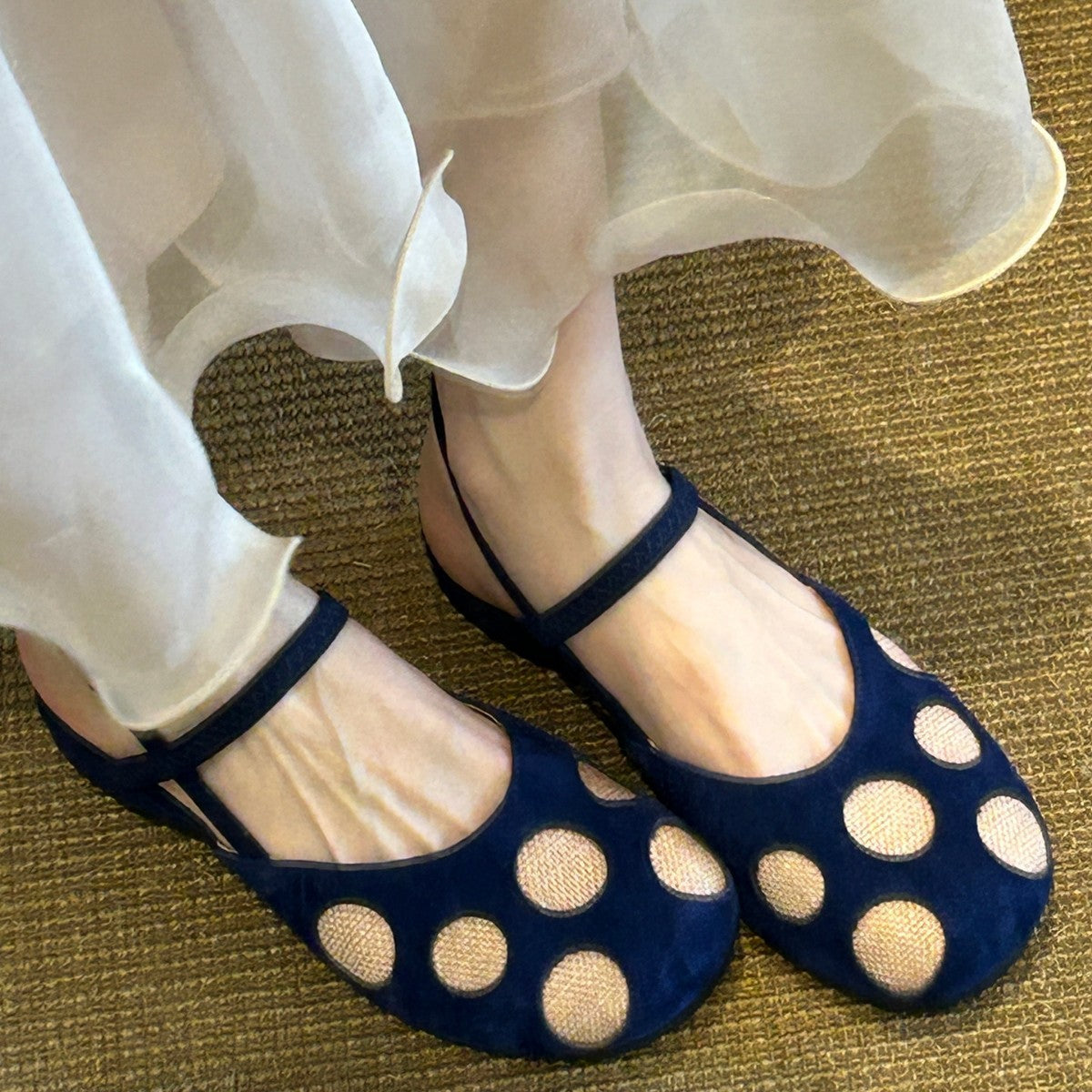 Damen Bequeme Ballerinas mit kontrastierenden Applikationen R&B