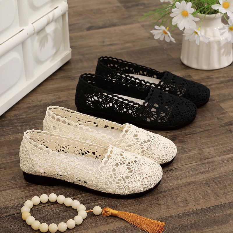 Damen elegante und atmungsaktive Spitzenschuhe