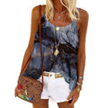 Damen Sommerliches Tanktop mit modischem Marmormuster R&B