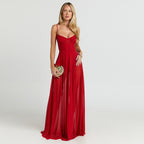 Damen Transparente Maxi-Robe mit elegantem Bustier-Oberteil R&B