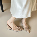 Damen Ballerinas mit glamourösem Schleifen- und Perlenakzent