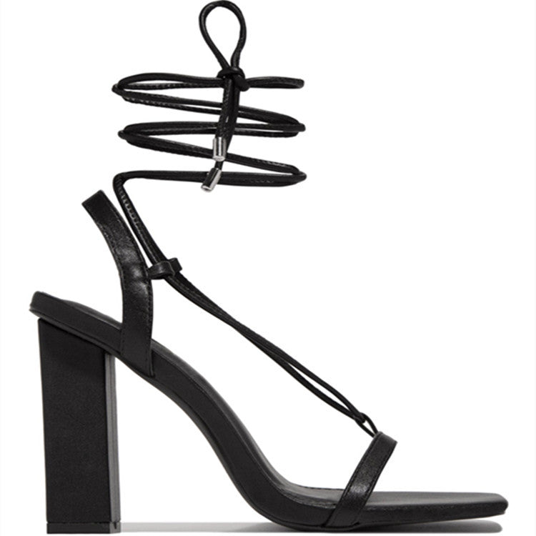 Damen Hochhackige Sandalen mit eleganten Riemen und verstellbarem Knöchelriemen R&B