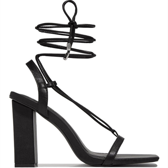 Damen Hochhackige Sandalen mit eleganten Riemen und verstellbarem Knöchelriemen R&B
