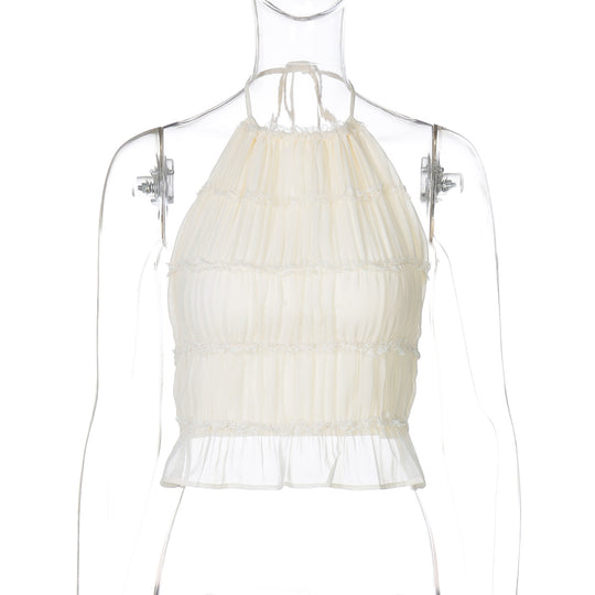 Damen Elegantes Kommunion-Oberteil mit Rüschendetails R&B