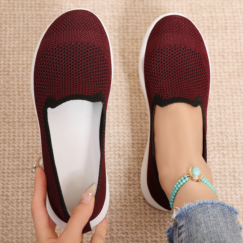 Damen Atmungsaktive Slip-On Freizeitschuhe mit flexiblem Design