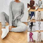 Damen Loungewear-Set mit geripptem Design und weitem Schnitt R&B