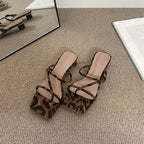 Damen trendige Clogs mit Leopardenmuster R&B