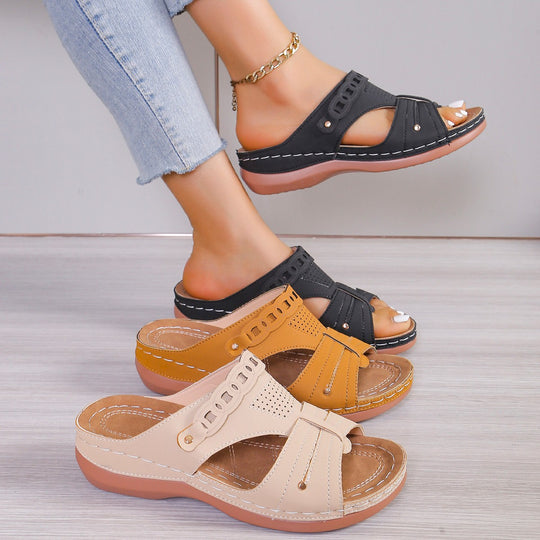Damen Komfortable und luftige Pantolette mit modischem Schnitt R&B