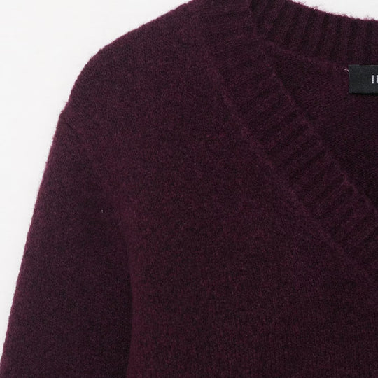 Damen V-Ausschnitt Strickpullover R&B
