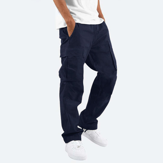 Herren Cargo-Hose mit praktischen Seitentaschen und elastischem Bund R&B