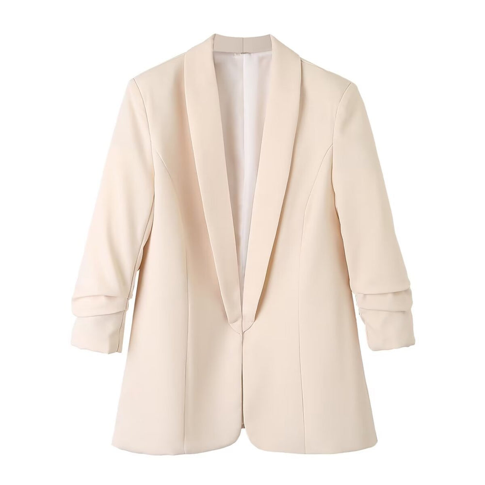 Damen elegante Blazerjacke mit modischem Schnitt und praktischen Taschen R&B