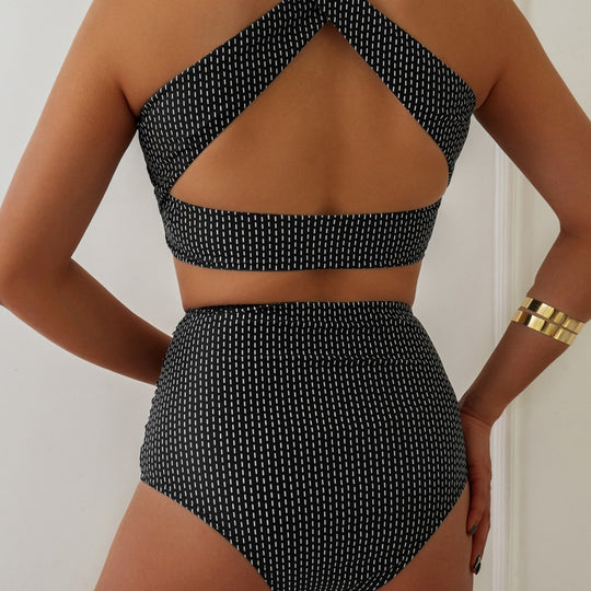 Damen Bikiniset mit hoch geschnittenen Unterteilen und Raffung R&B